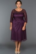 Короткое Платье Большого Размера Пурпурный BC8768