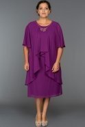 Короткое Свободное Вечернее Платье Пурпурный C9028