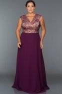 Длинное Свободное Вечернее Платье Фиолетовый C9584