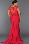 Длинное Платье Большого Размера красный GG6881
