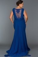 Длинное Платье Большого Размера Ярко-синий GG6881