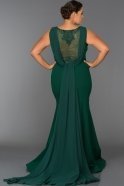 Длинное Платье Большого Размера Изумрудно-зеленый GG6881