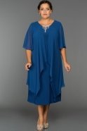 Короткое Свободное Вечернее Платье Ярко-синий NB5336