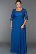 Длинное Свободное Вечернее Платье Ярко-синий NR5041