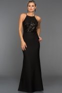 Длинное Вечернее Платье Черный AR36976