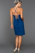 Короткое Вечернее Платье Ярко-синий C8103