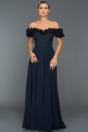 Длинное Вечернее Платье Темно-синий ABU074