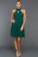 Короткое Вечернее Платье Изумрудно-зеленый ABK224
