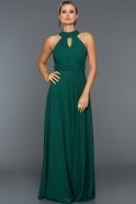 Длинное Вечернее Платье Изумрудно-зеленый GG6952