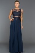 Длинное Вечернее Платье Темно-синий AN2474