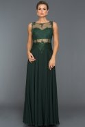 Длинное Вечернее Платье Изумрудно-зеленый AN2474