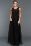 Длинное Вечернее Платье Черный AR38064