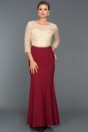 Длинное Вечернее Платье Бордовый B3806