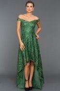 Длинное Вечернее Платье Изумрудно-зеленый C7316