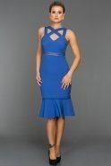 Короткое Вечернее Платье Ярко-синий DS370