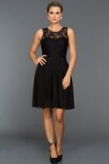 Короткое Вечернее Платье Черный ES3381