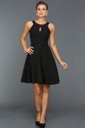 Короткое Вечернее Платье Черный DS376