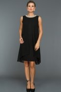 Короткое Вечернее Платье Черный ABK031