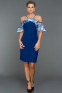 Короткое Вечернее Платье Ярко-синий DS380