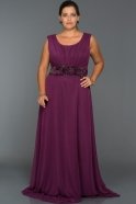 Длинное Свободное Вечернее Платье Пурпурный ABU334