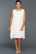 Короткое Платье Большого Размера Белый AB98686