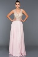 Длинное Вечернее Платье розовый ABU093