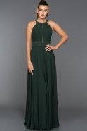Длинное Вечернее Платье Изумрудно-зеленый AN2481