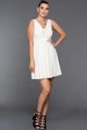 Короткое Вечернее Платье Белый A60456