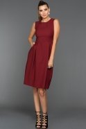 Короткое Вечернее Платье Бордовый D9215