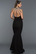 Длинное Вечернее Платье Черный ABU218