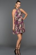 Короткое Вечернее Платье Пурпурный GG5539