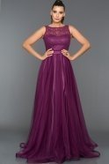 Длинное Вечернее Платье Пурпурный GG6945