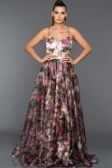 Длинное Вечернее Платье Пурпурный GG6975