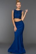 Длинное Вечернее Платье Ярко-синий ABU187