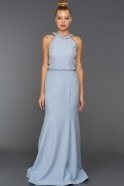 Длинное Вечернее Платье Светло-синий ABU332