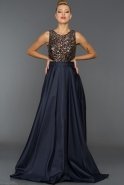 Длинное Вечернее Платье Темно-синий ABU147