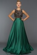 Длинное Вечернее Платье Изумрудно-зеленый ABU147