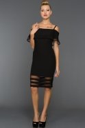 Короткое Вечернее Платье Черный DS398