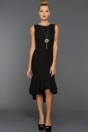 Короткое Вечернее Платье Черный DS399