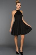 Короткое Вечернее Платье Черный ES3652