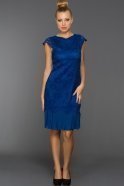 Короткое Вечернее Платье Ярко-синий ABK077