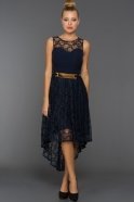 Короткое Платье Большого Размера Темно-синий N98511