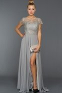 Длинное Вечернее Платье Серый ABU227