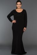 Длинное Свободное Вечернее Платье Черный BC8853