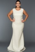 Длинное Свободное Вечернее Платье Белый C9543