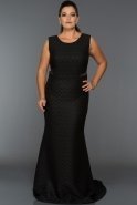 Длинное Свободное Вечернее Платье Черный C9543
