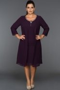 Короткое Платье Большого Размера Пурпурный DS271