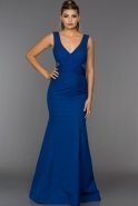 Длинное Вечернее Платье Ярко-синий C7349