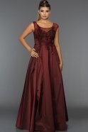 Длинное Вечернее Платье Бордовый CR6047