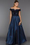 Длинное Вечернее Платье Темно-синий CR6049